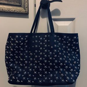 Jimmy Choo Silver Star Studs Black Tote